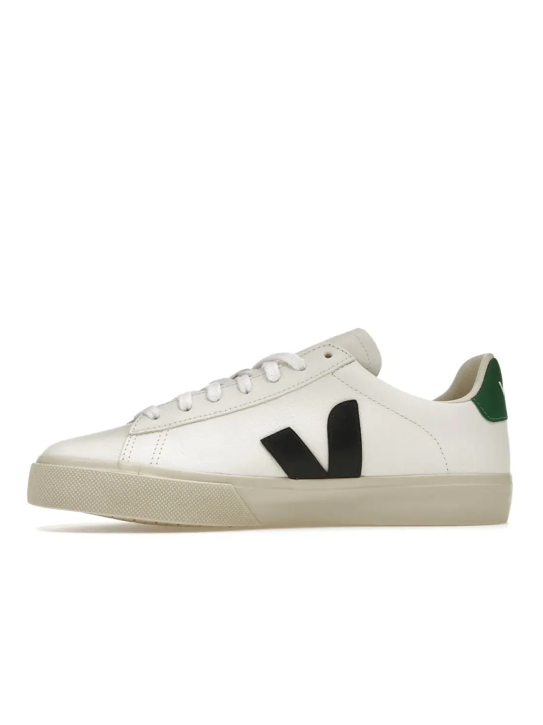Мужские кроссовки кожаные Campo Chromefree Leather Veja — изображение 3 из 4, белый/черный