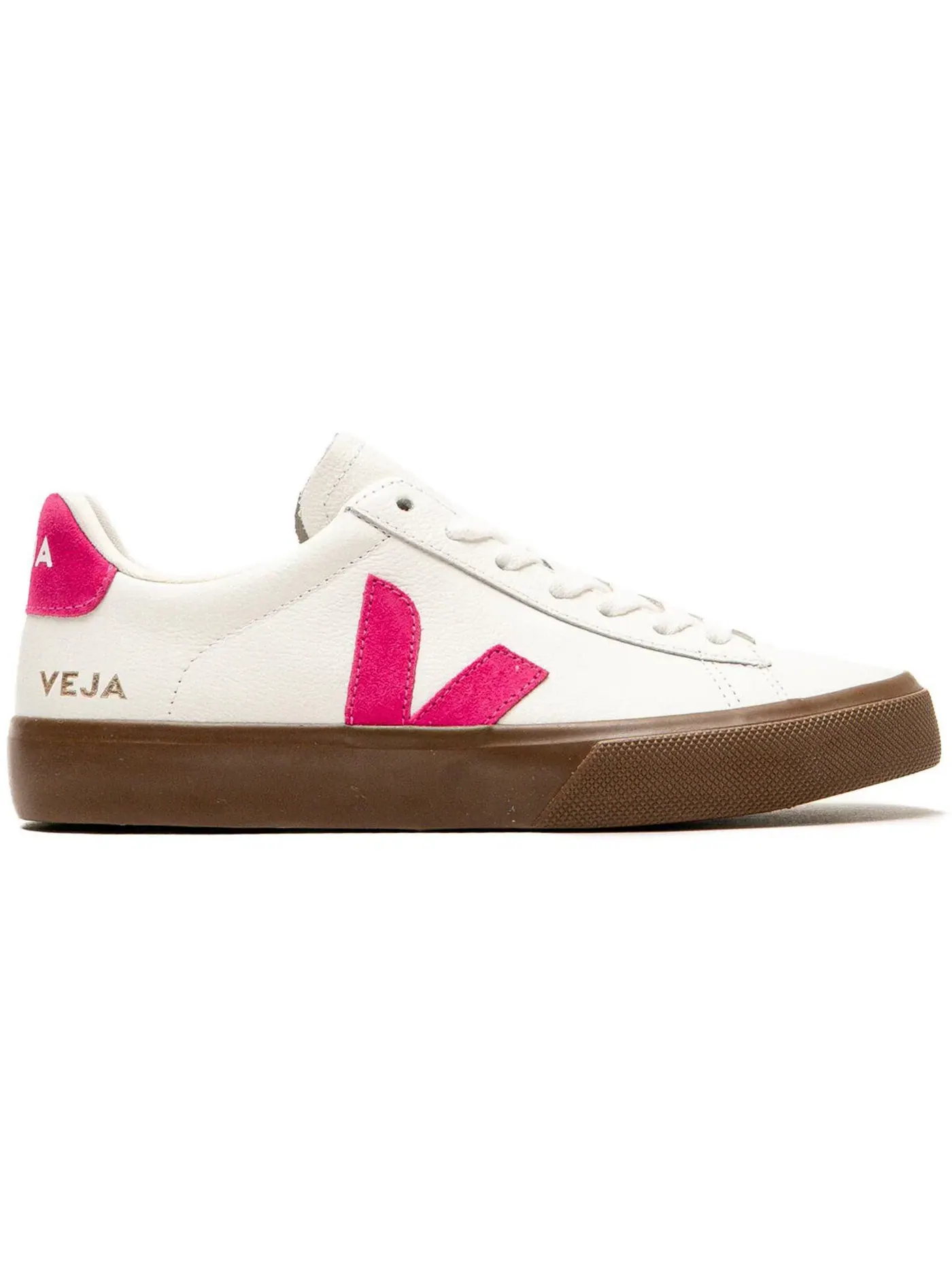 Женские кроссовки с кожаным верхом Veja Campo Leather — изображение 1 из 1, белый/розовый