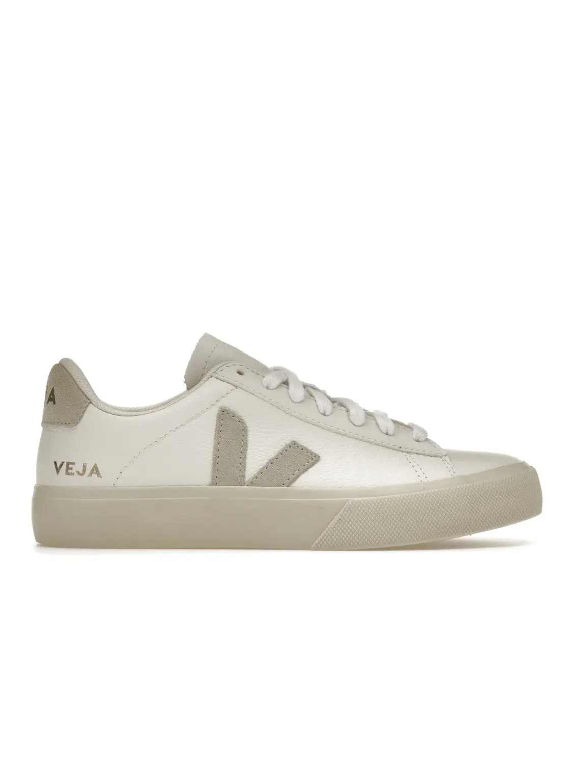Женские кроссовки на низком ходу Veja Campo Low Chromefree Leather — изображение 1 из 4, белый/натуральный