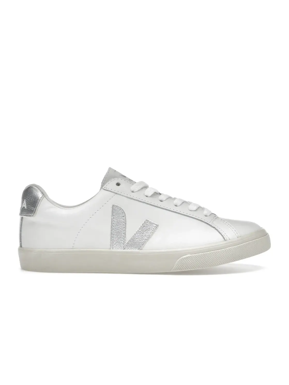 Мужские кроссовки кожаные Veja Esplar Leather — изображение 1 из 4, белый/серебристый