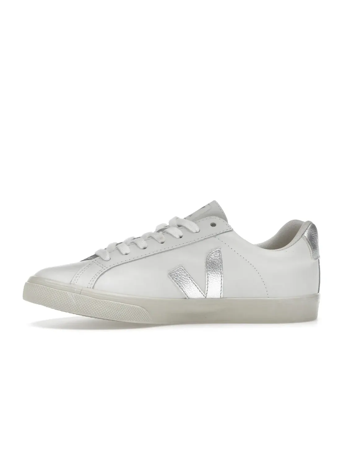 Мужские кроссовки кожаные Veja Esplar Leather — изображение 3 из 4, белый/серебристый