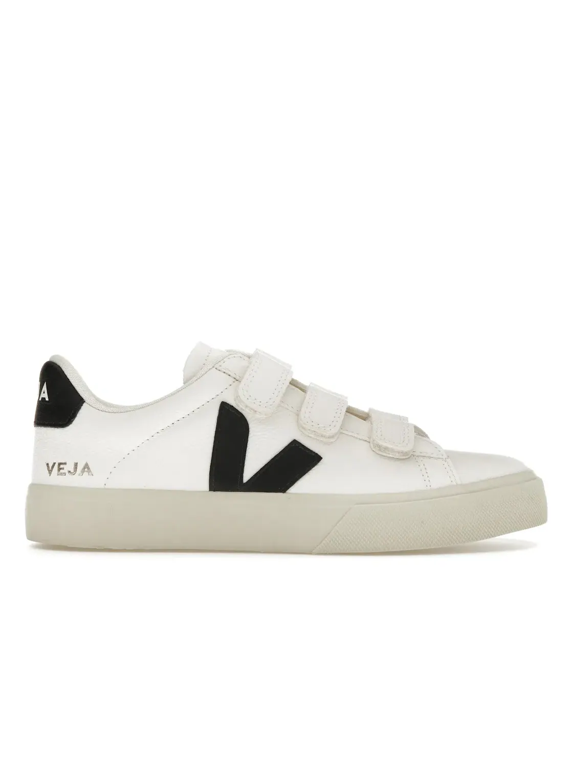 Женские кроссовки с хромированным покрытием Veja Recife Chromefree Leather — изображение 1 из 4, белый/черный