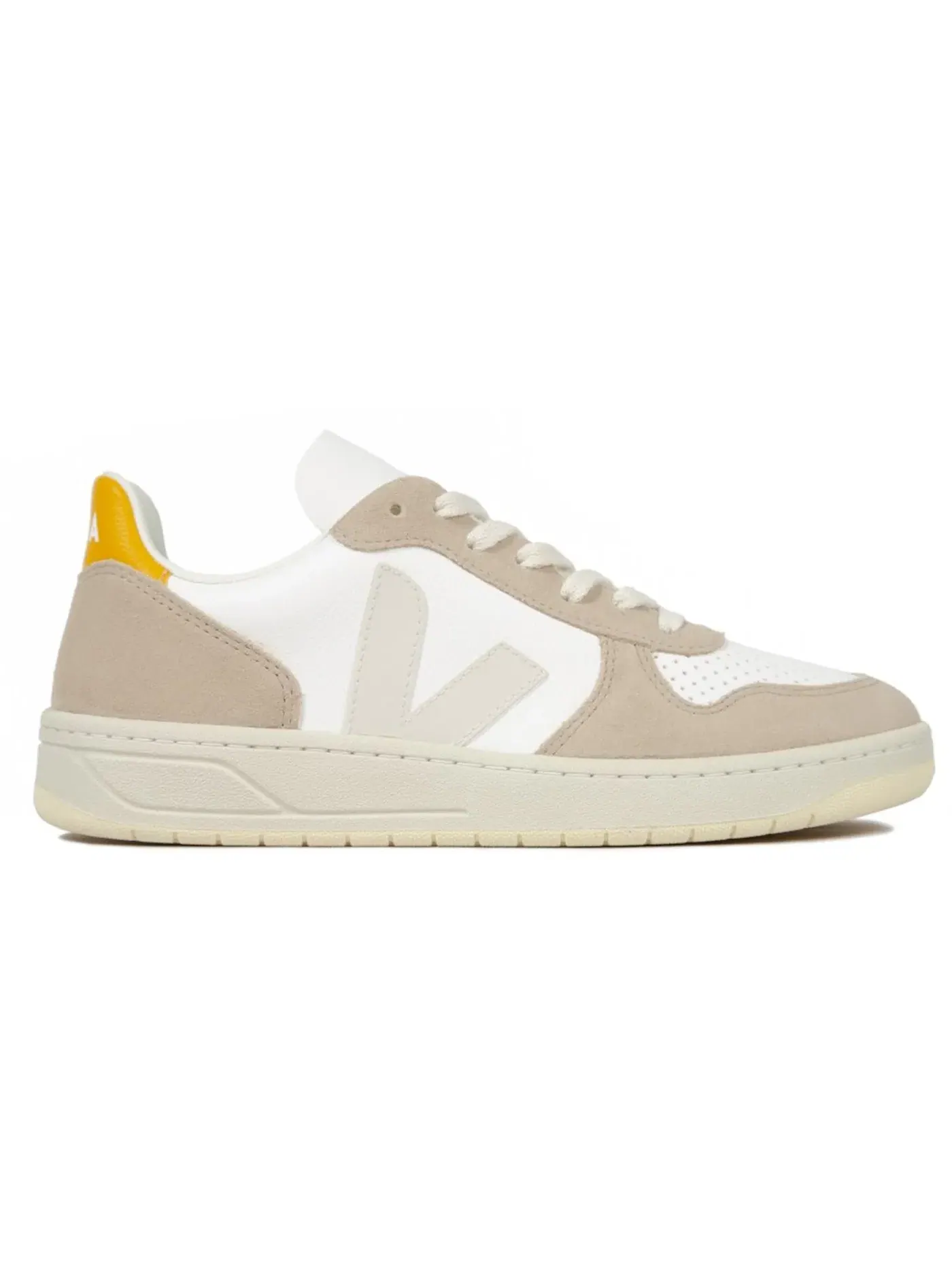 Женские кроссовки из кожи V-10 Chromefree Leather Veja — изображение 1 из 1, белый