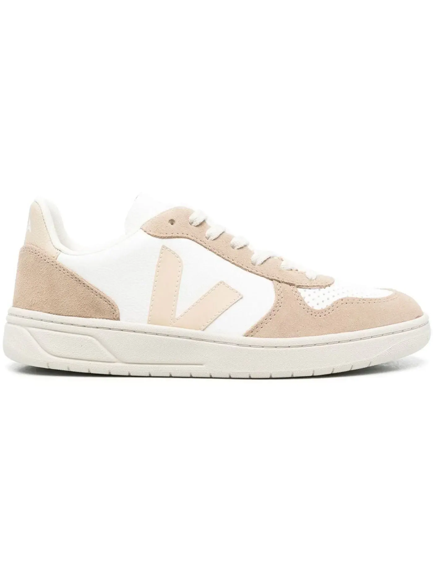 Мужские кроссовки с натуральной кожей Veja V-10 Chromefree Leather — изображение 1 из 1, белый