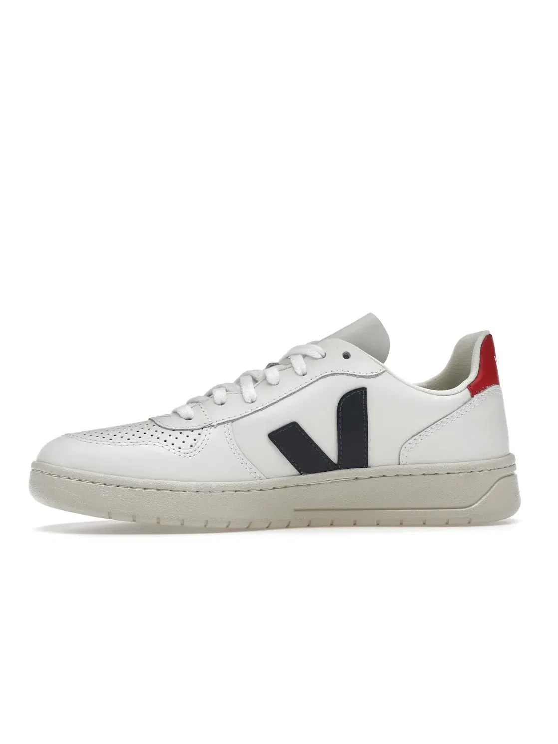 Мужские кроссовки кожаные Veja V-10 Leather — изображение 3 из 4, белый