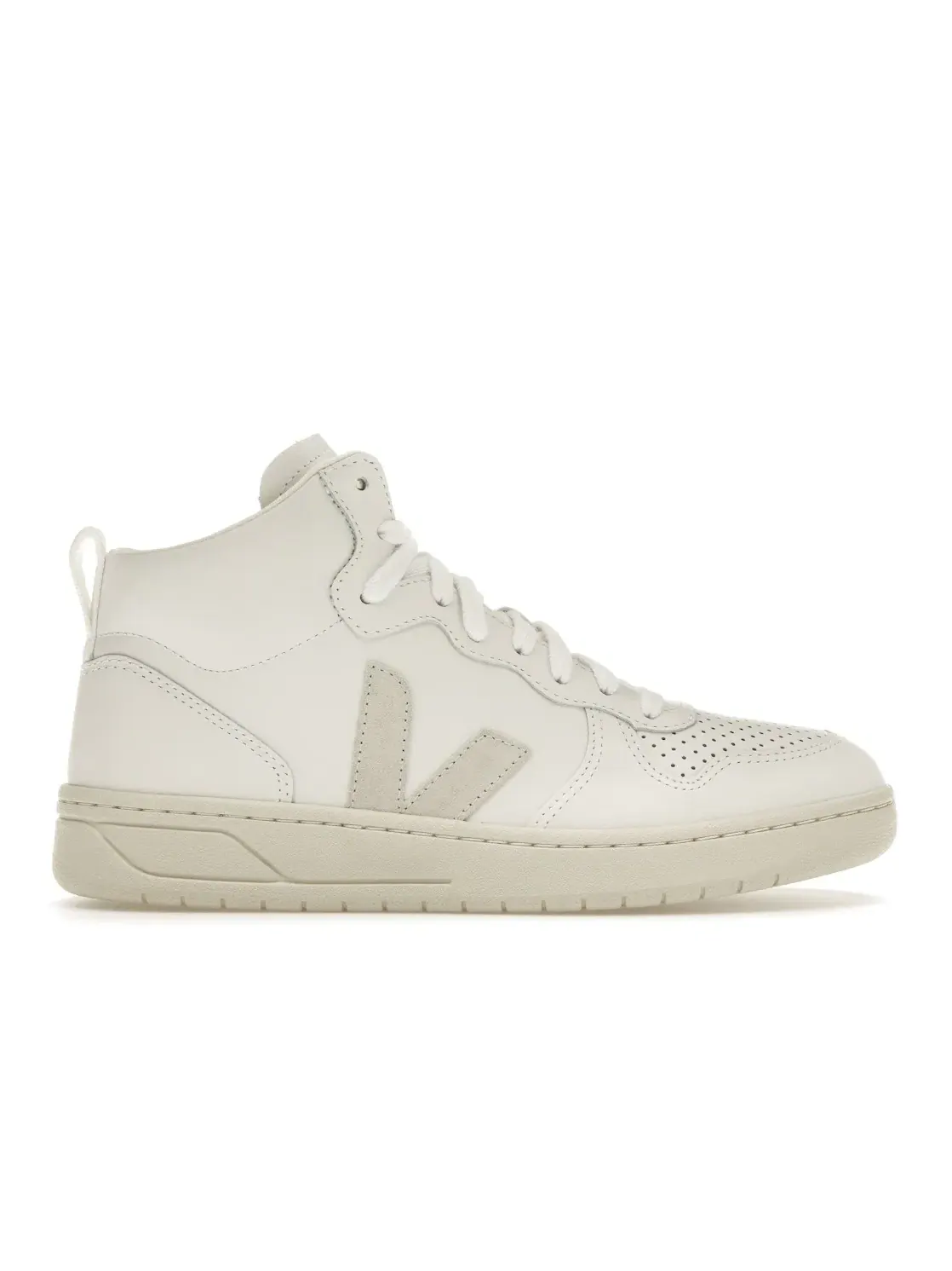 Мужские кроссовки кожаные Veja Veja V-15 Leather — изображение 1 из 4, белый белый