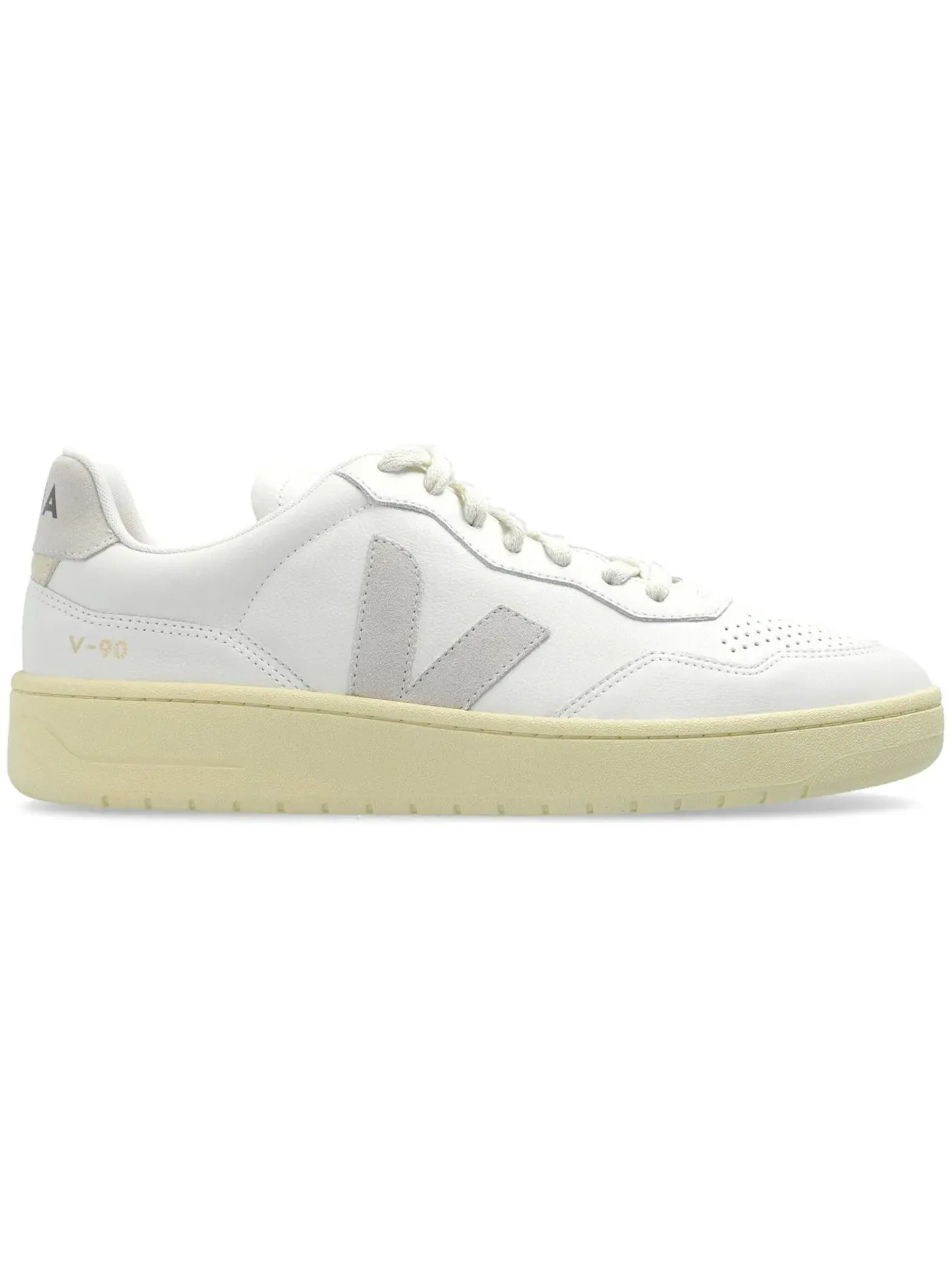 Мужские кроссовки с кожаным верхом Veja V-90 OT Leather — изображение 1 из 1, белый/натуральный