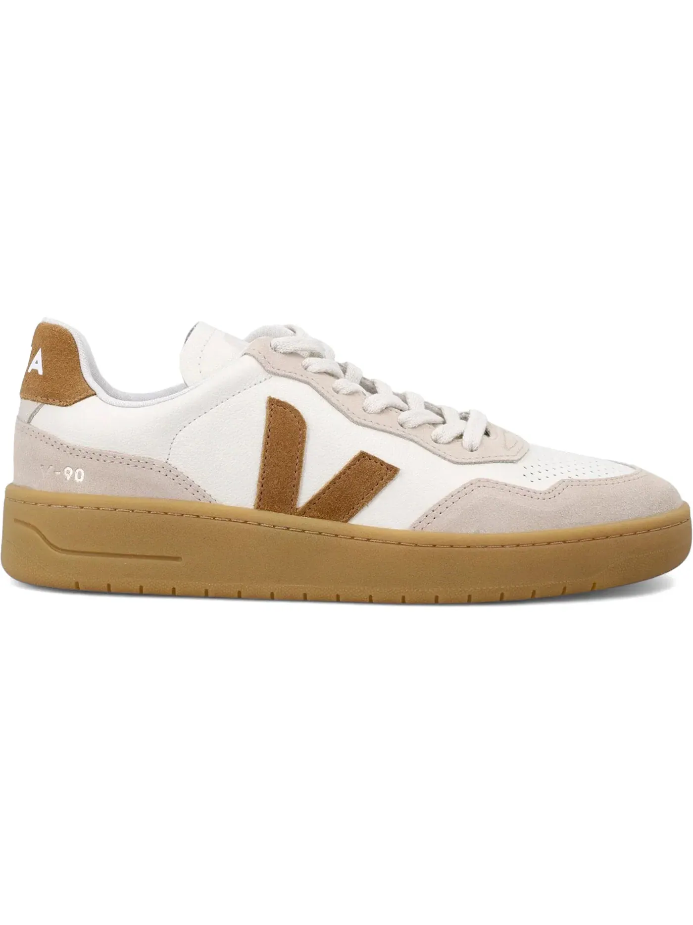 Мужские кроссовки кожаные Veja V-90, Pure/Camel/Almond/Natural — изображение 1 из 1
