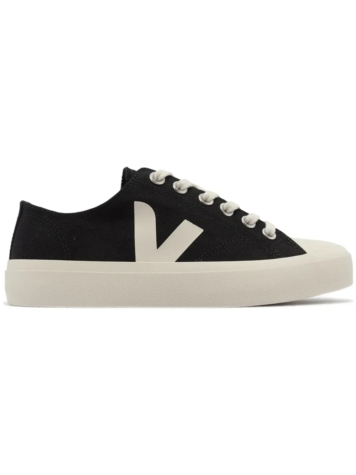 Женские кроссовки из хлопкового канваса Veja Wata II Low Canvas — изображение 1 из 2, черный/белый