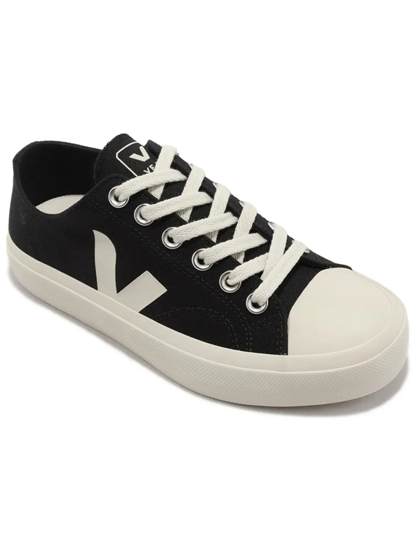 Женские кроссовки из хлопкового канваса Veja Wata II Low Canvas — изображение 2 из 2, черный/белый