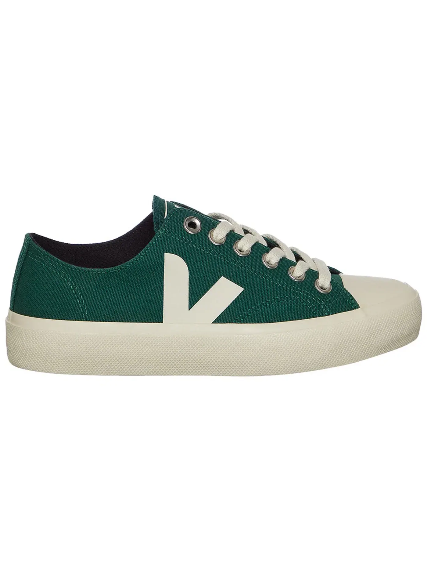 Унисекс-кроссовки на низком профиле Veja Wata II Low Canvas — изображение 1 из 2, зеленый белый