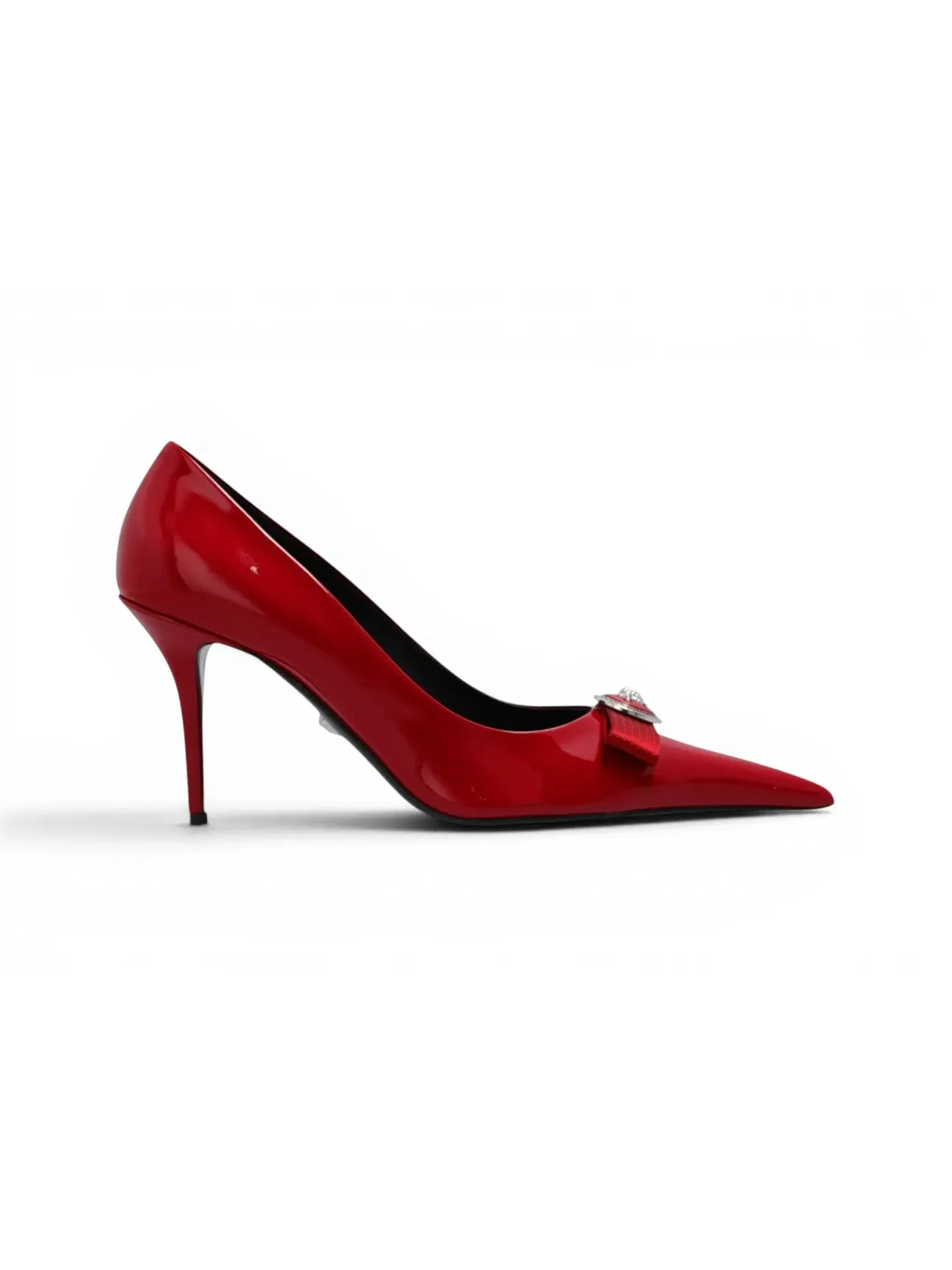 Женские туфли на каблуке с лентой Gianni Ribbon Pumps Versace — изображение 1 из 1, красный