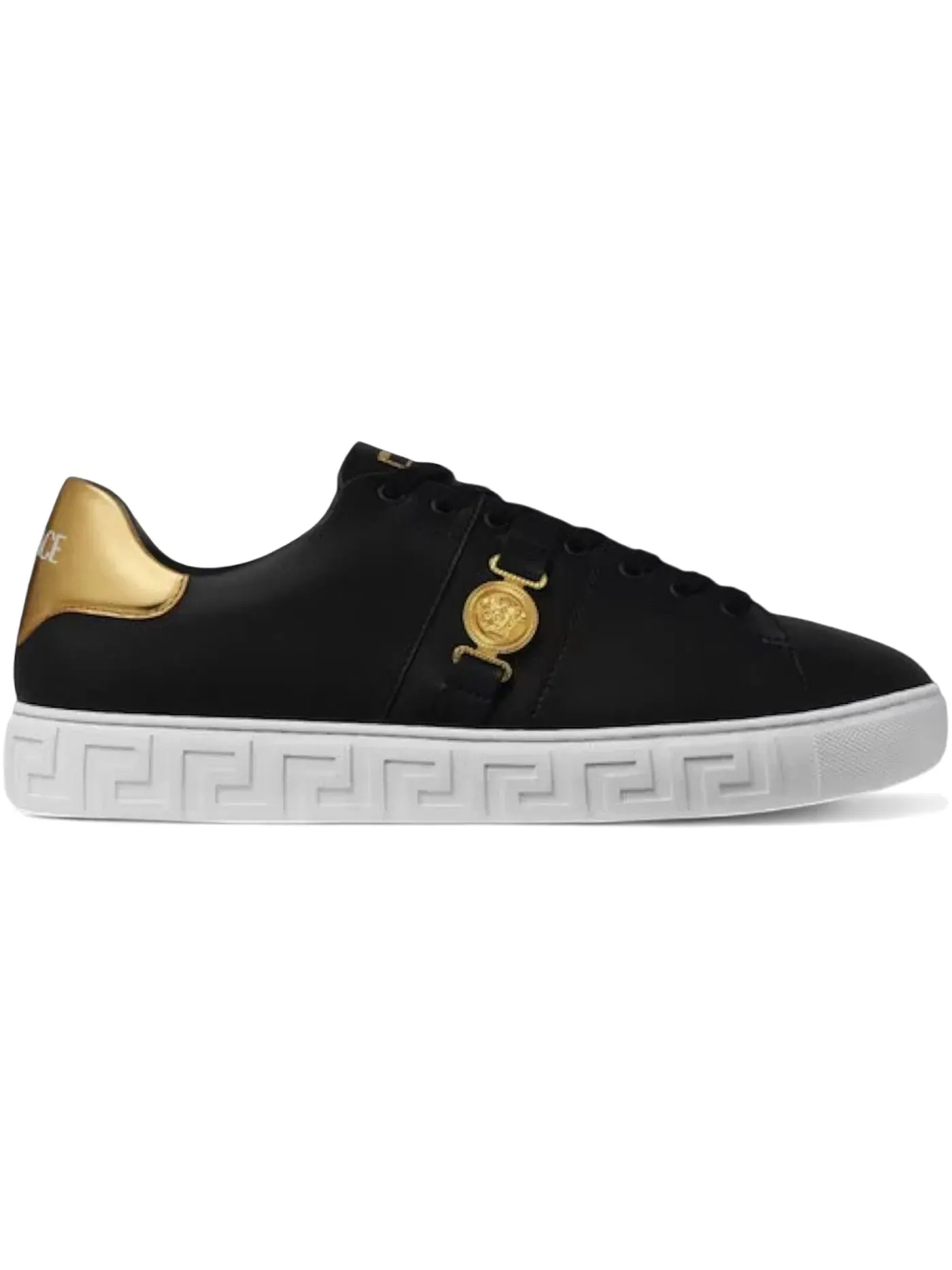 Мужские кроссовки с принтом Versace Greca Versace — изображение 1 из 1, черный/золотистый