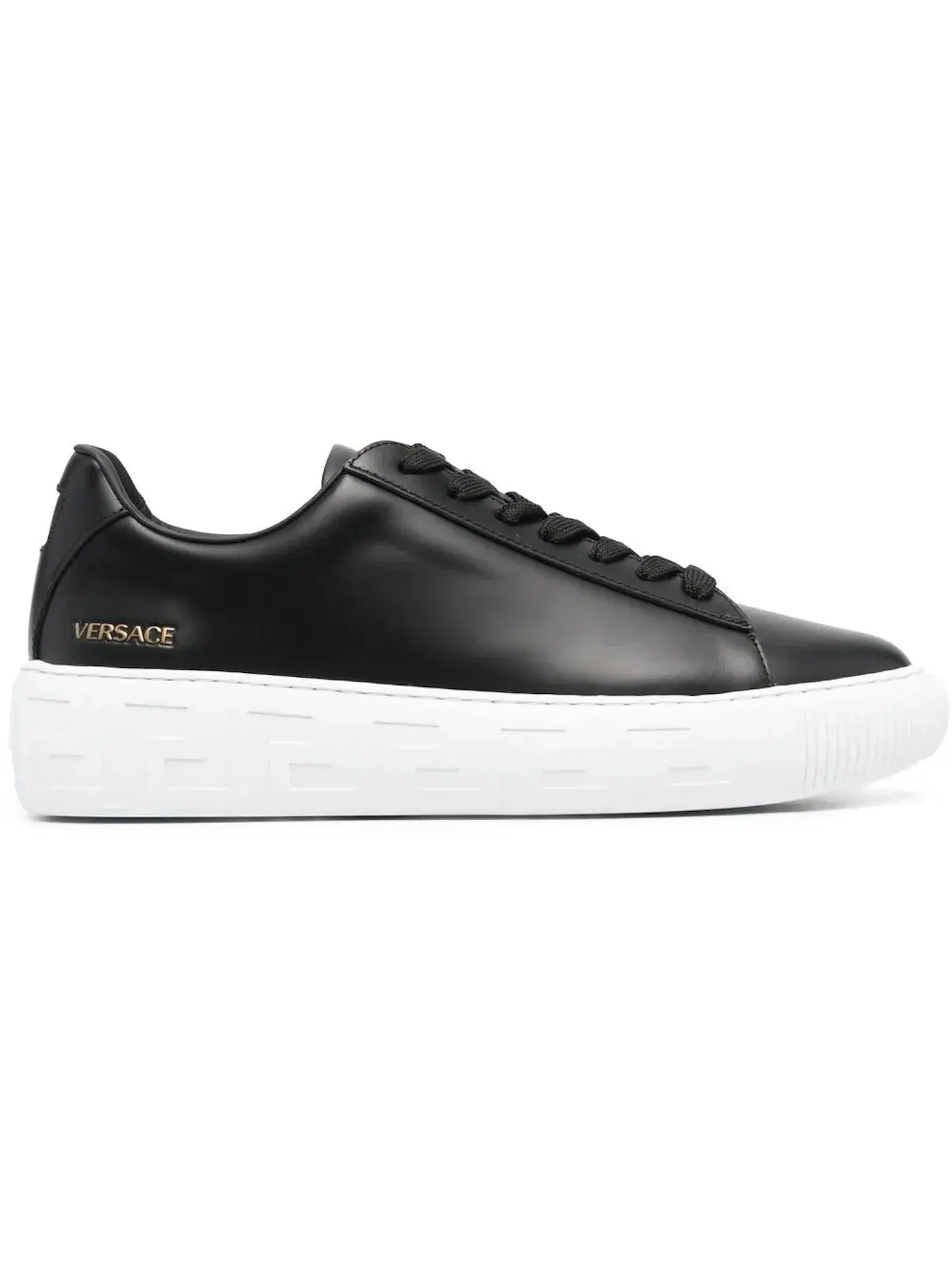 Мужские кроссовки с принтом Versace Greca Lace-up Sneakers Versace — изображение 1 из 1, белый