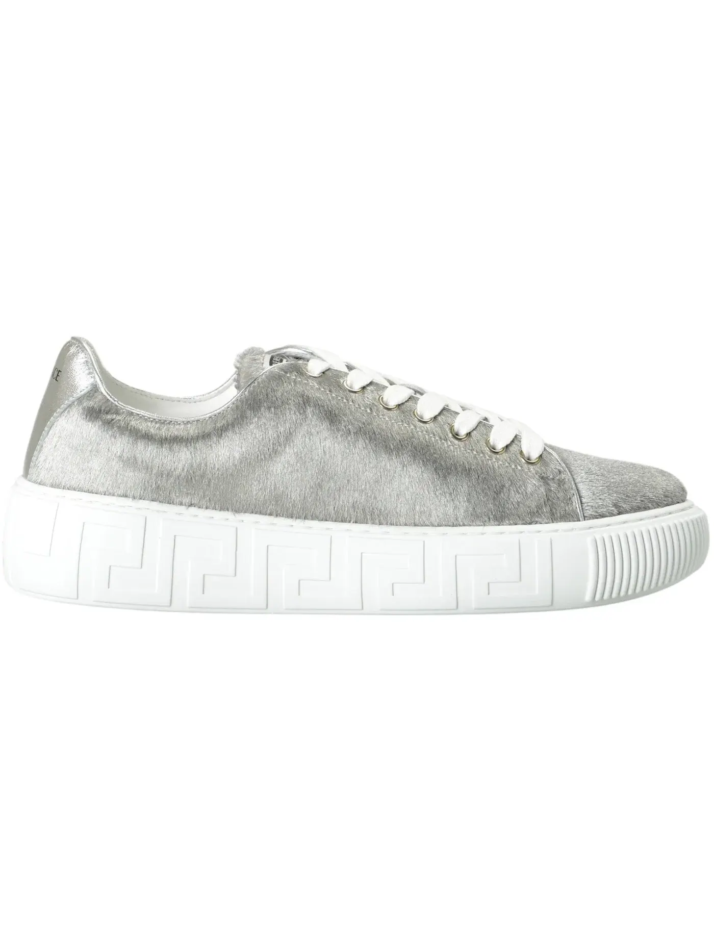 Мужские кроссовки с принтом Versace Greca Sneaker Versace — изображение 1 из 1, белый/серебристый