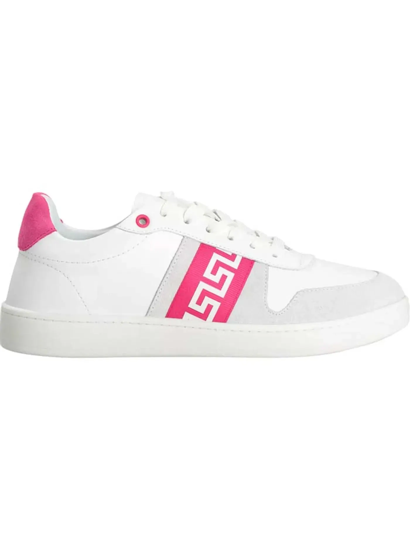 Женские кроссовки с принтом Versace La Greca Sneaker Versace — изображение 1 из 1, белый розовый