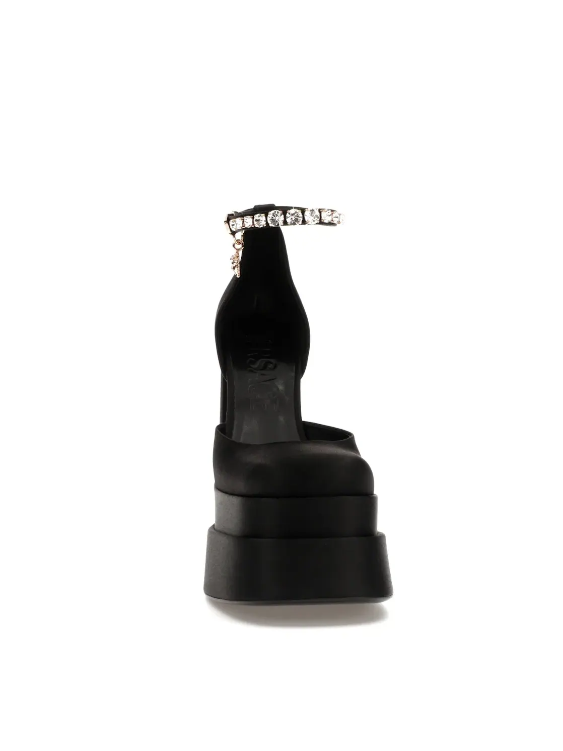 Женские туфли на каблуке с платформой Versace Medusa Aevitas — изображение 2 из 4, черный/золотистый