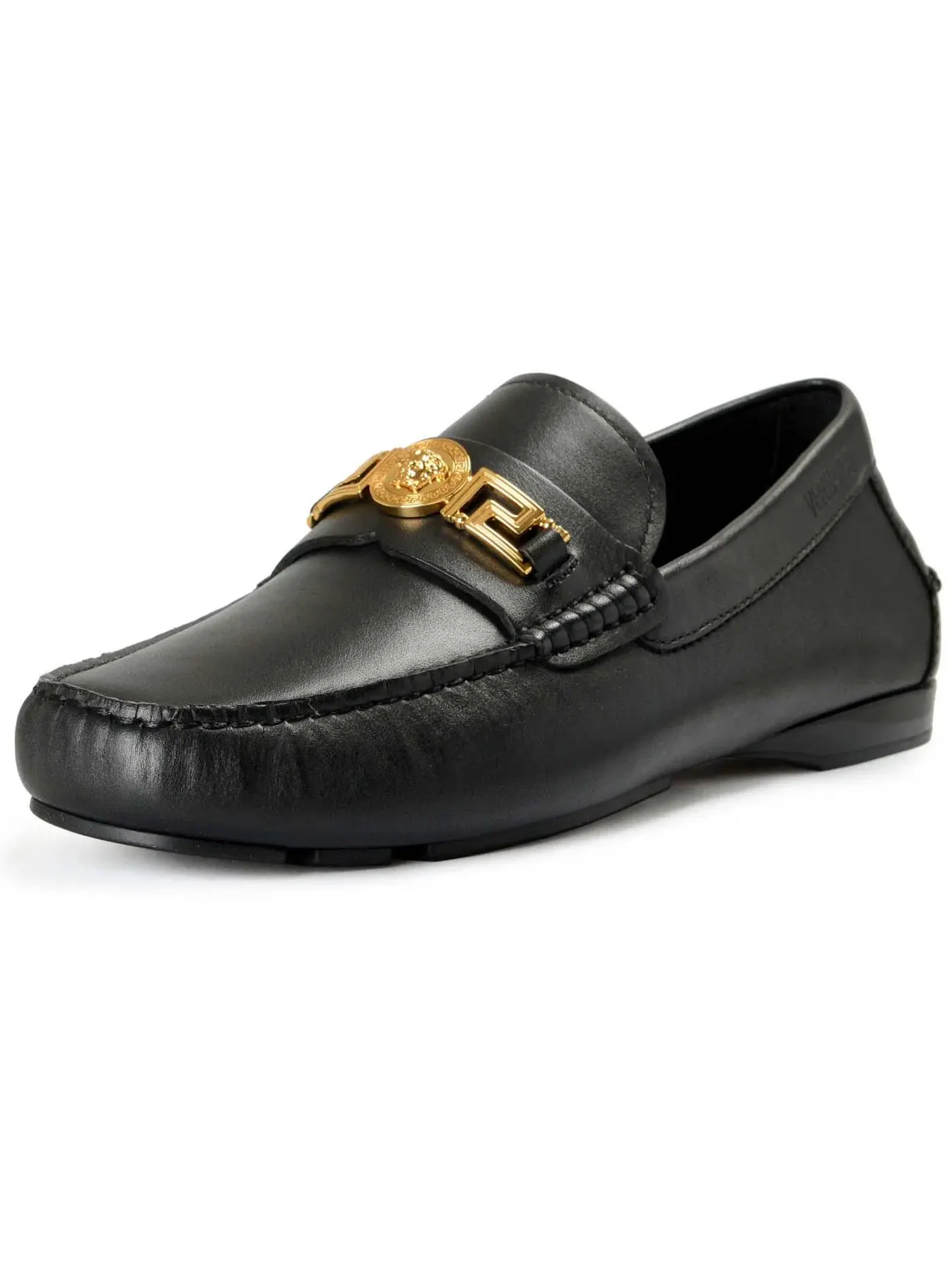 Мужские лоферы из кожи с принтом Versace Medusa Leather Loafer Versace — изображение 2 из 2, черный