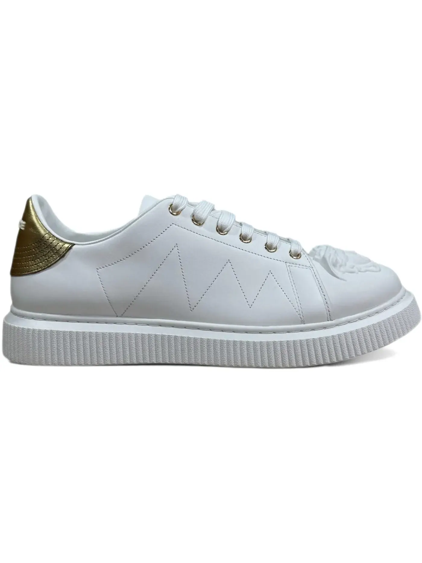 Мужские кроссовки с принтом Versace Medusa Low Sneakers Versace — изображение 1 из 2, золотистый