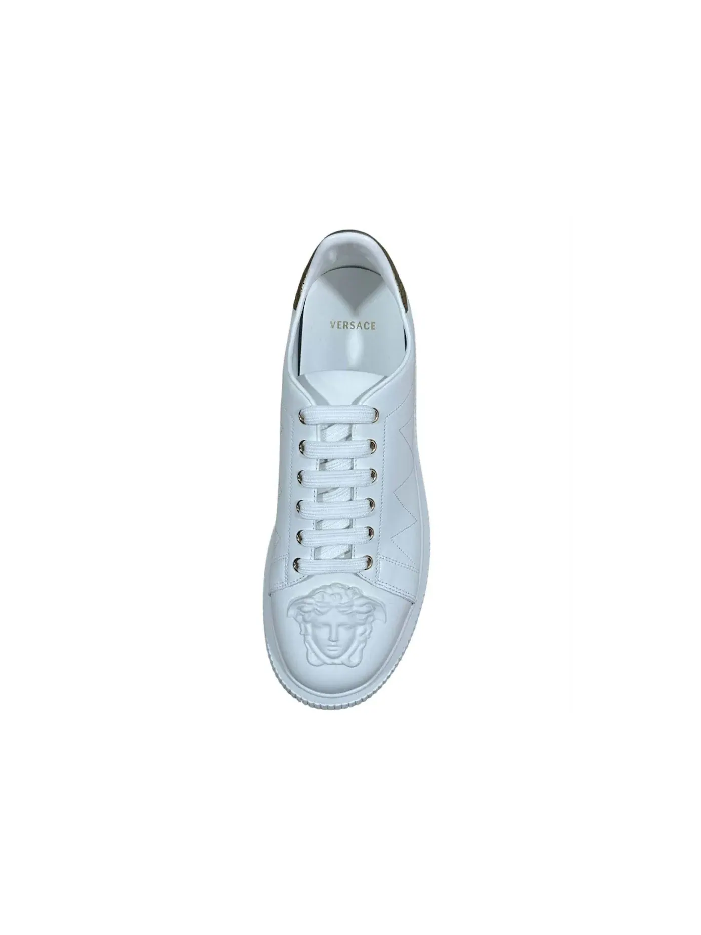Мужские кроссовки с принтом Versace Medusa Low Sneakers Versace — изображение 2 из 2, золотистый