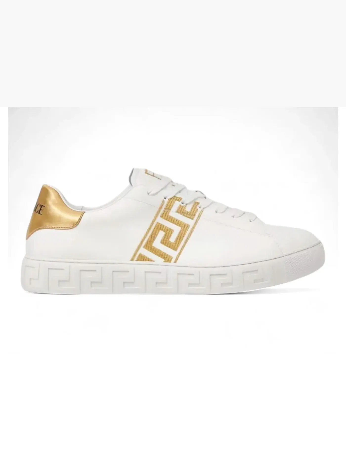 Мужские кроссовки с принтом Versace Skateboarding Versace — изображение 1 из 1, белый/золотистый