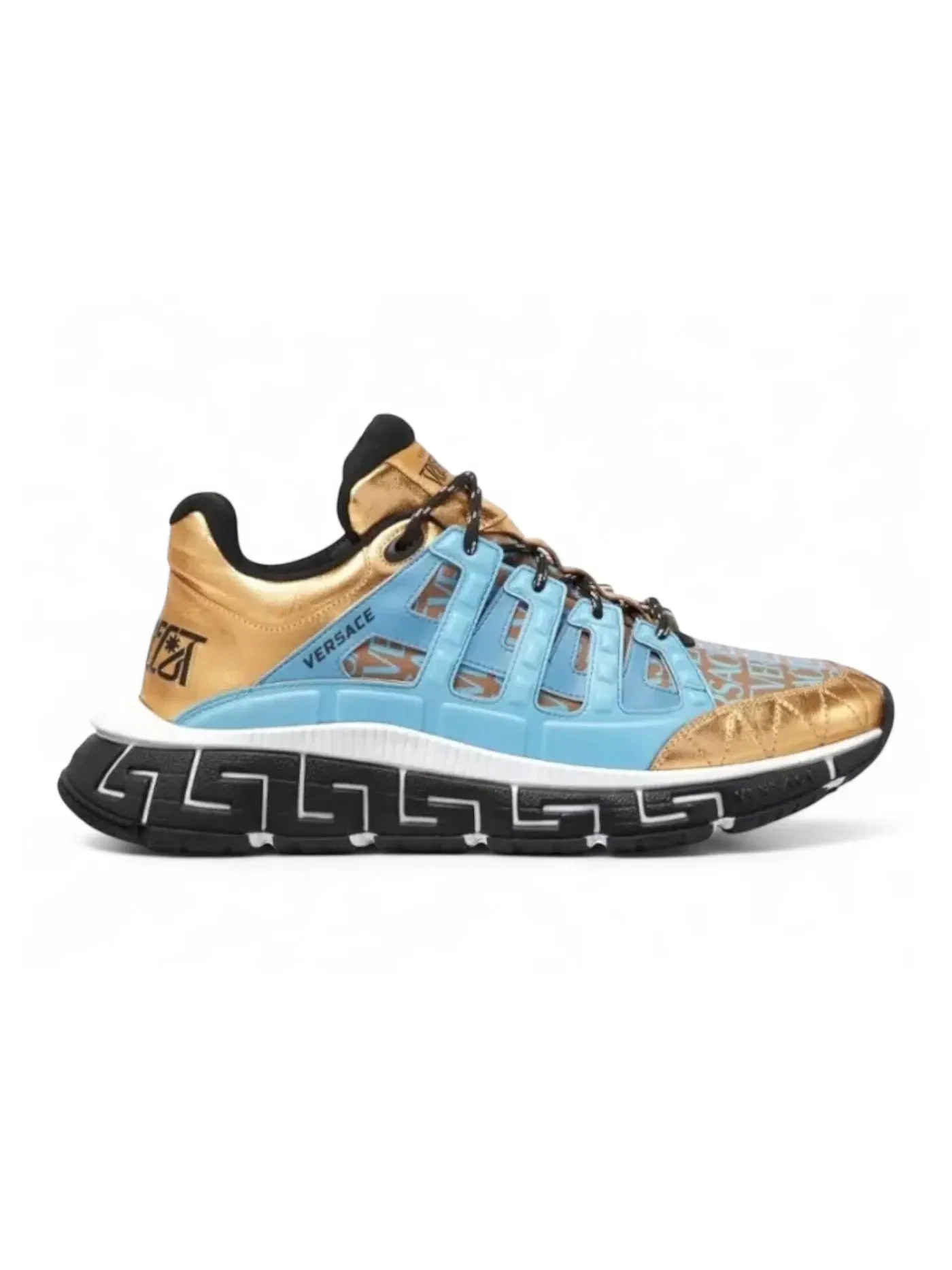 Мужские кроссовки с низким верхом Versace Trigreca Low-Top Versace — изображение 1 из 1, синий золотистый