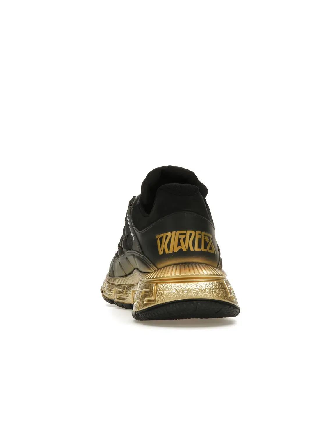 Мужские кроссовки с принтом Versace Trigreca Sneaker Versace — изображение 4 из 4, черный/золотистый
