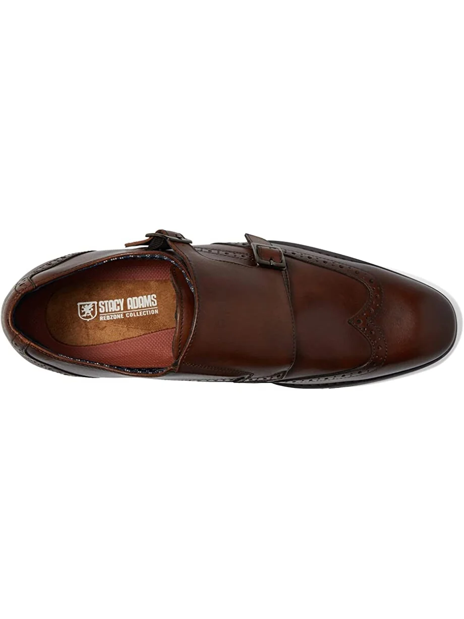 Оксфорды Karson Wing Tip Double Monk Strap Stacy Adams — изображение 2 из 3, коричневый
