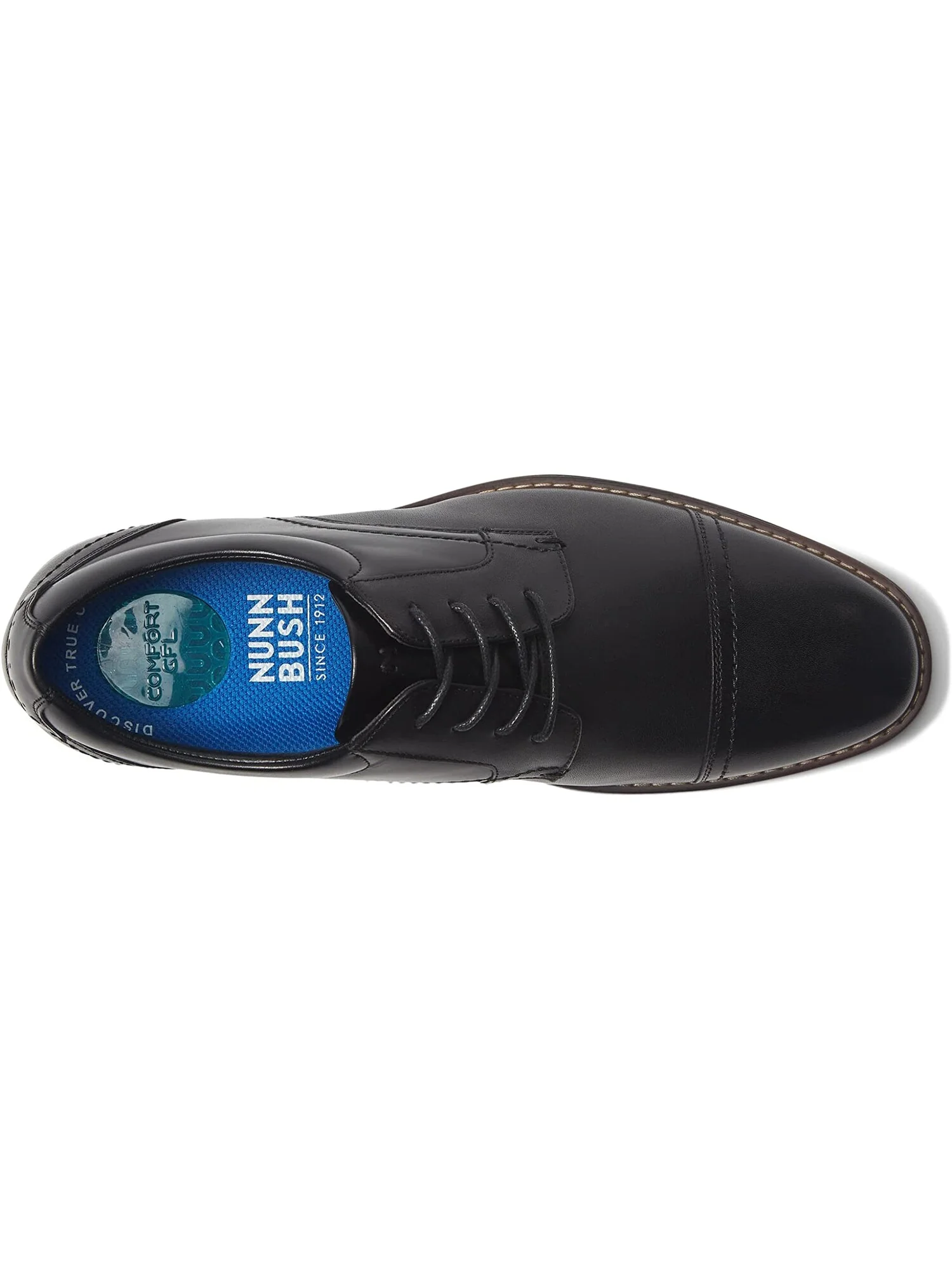 Классические мужские оксфорды Nunn Bush Centro Flex Cap Toe — черный