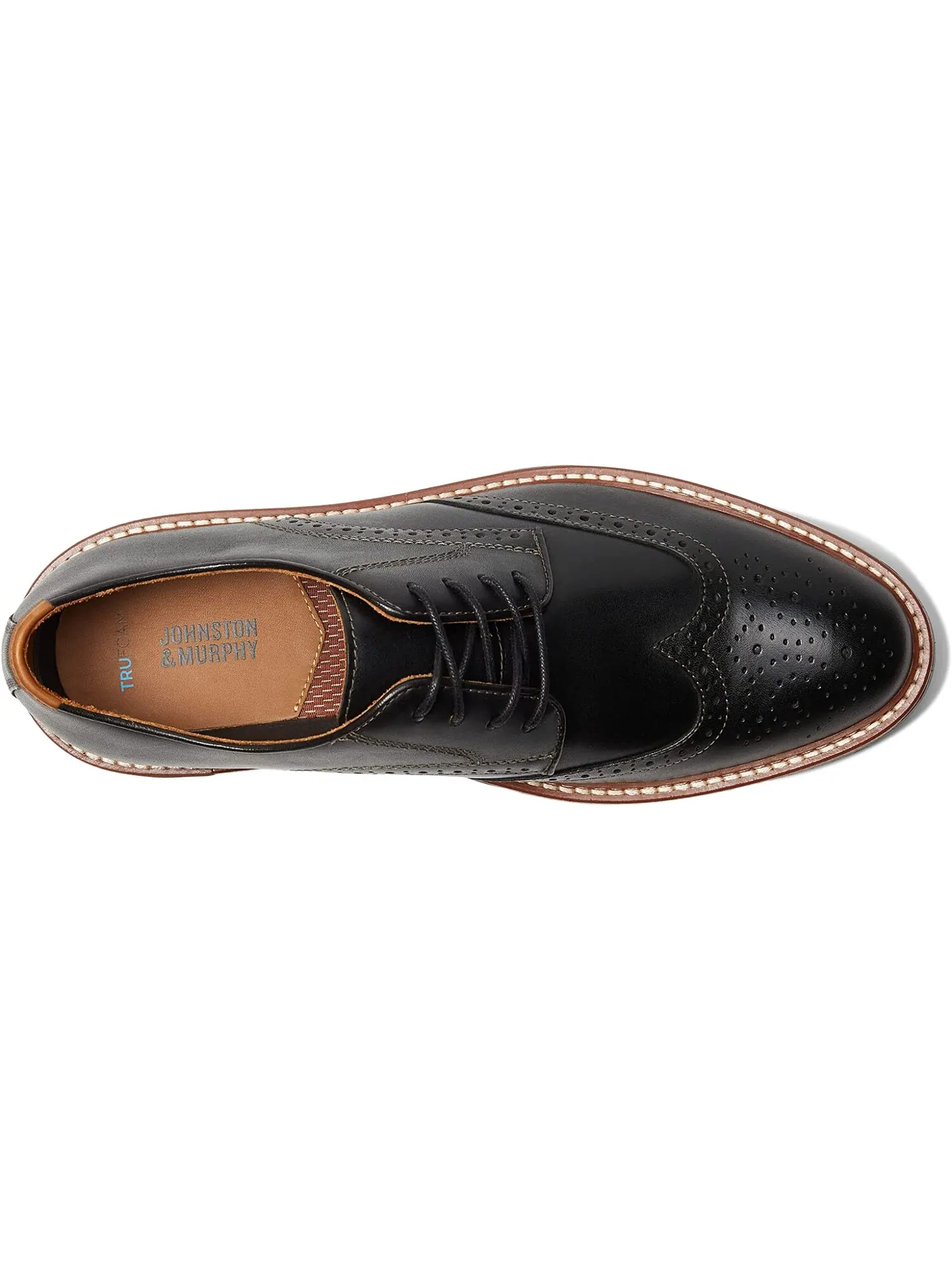 Оксфорды Upton Wing Tip Johnston & Murphy — изображение 1 из 6, черный