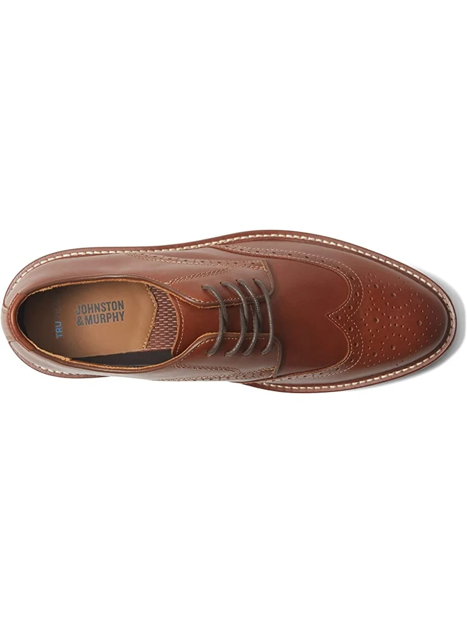 Оксфорды Upton Wing Tip Johnston & Murphy — изображение 2 из 3, бежевый