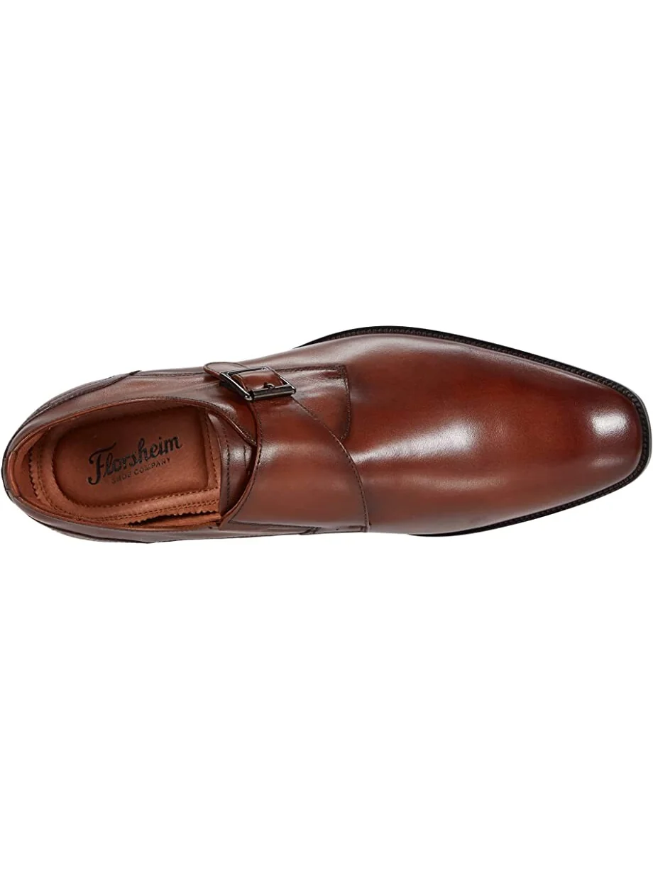 Оксфорды Sorrento Plain Toe Single Monk Strap Florsheim — изображение 2 из 6, коньячный