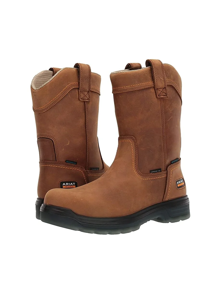 Ботинки Turbo Pull-On Carbon Toe Waterproof Ariat — коричневый