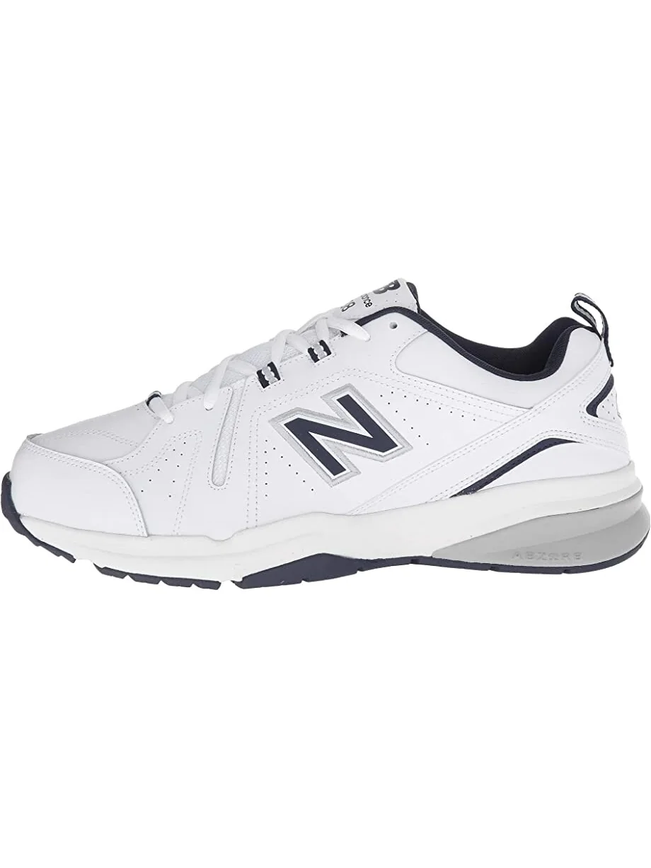 Кроссовки New Balance MX608v5: Белый цвет с темно-синими акцентами — изображение 4 из 8, синий