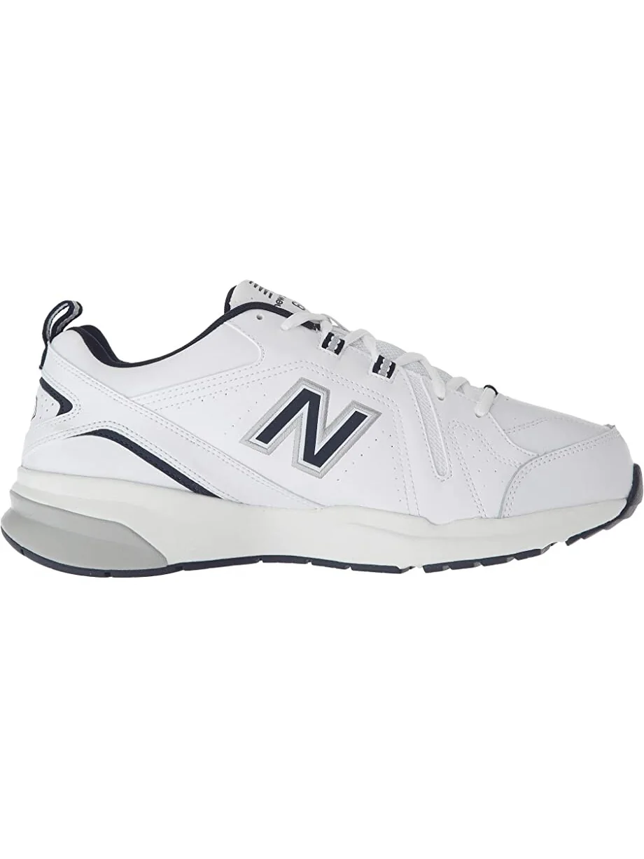 Кроссовки New Balance MX608v5: Белый цвет с темно-синими акцентами — изображение 6 из 8, синий