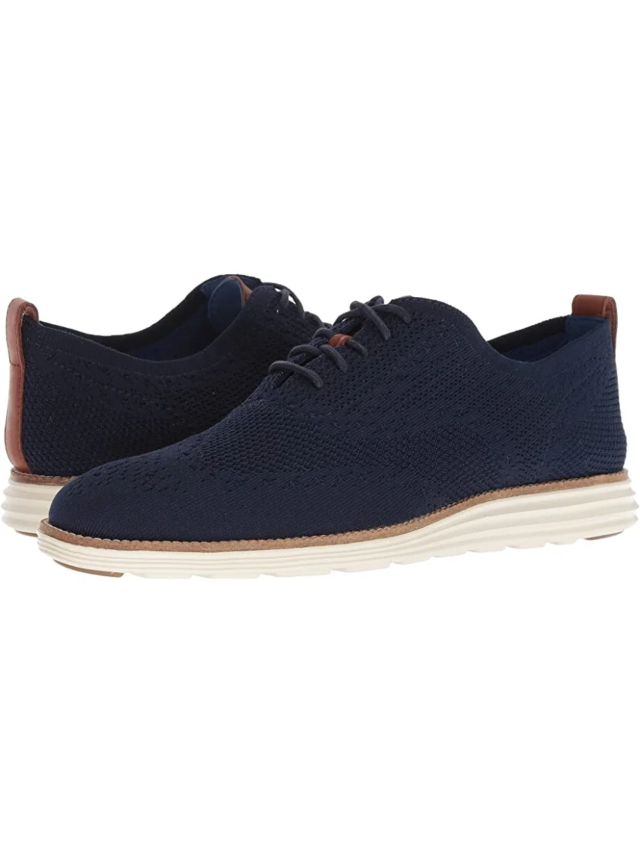 Оксфорды Original Grand Stitchlite Wingtip Oxford Cole Haan — синий