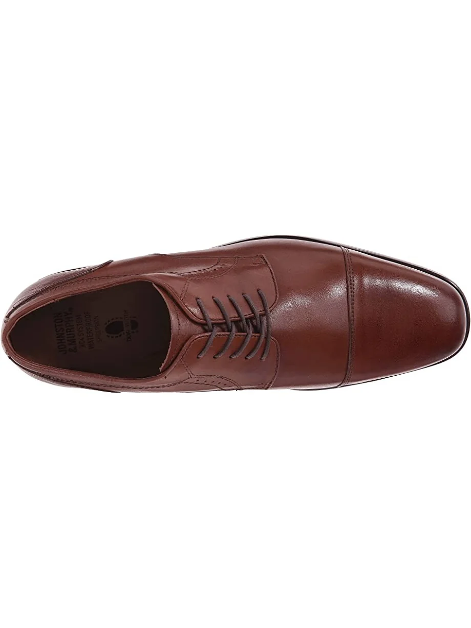Оксфорды Waterproof XC4 Branning Cap Dress Cap Toe Oxford Johnston & Murphy — изображение 2 из 7, коричневый