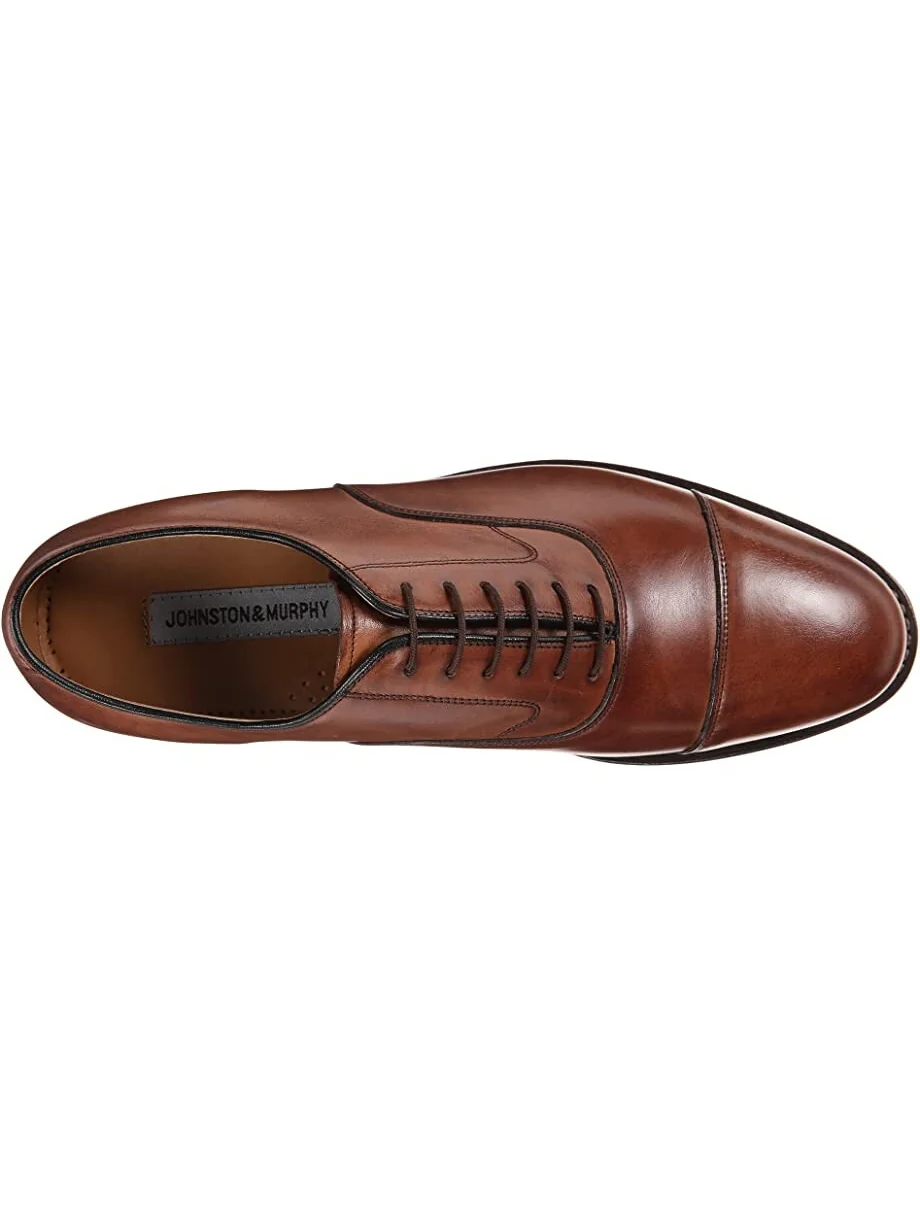 Оксфорды Melton Classic Dress Cap Toe Oxford Johnston & Murphy — изображение 2 из 7, коричневый