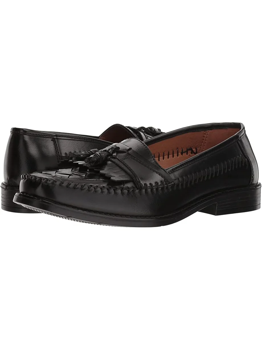 Лоферы Herman Tassel Loafer Deer Stags, кожа — черный