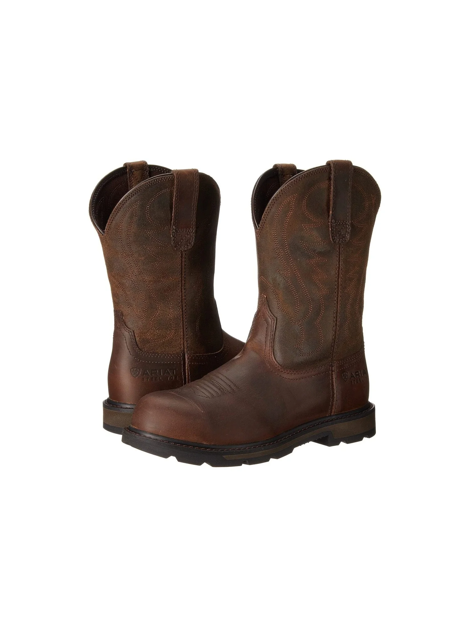 Ботинки Groundbreaker Pull-on Steel Toe Ariat — изображение 2 из 7, коричневый