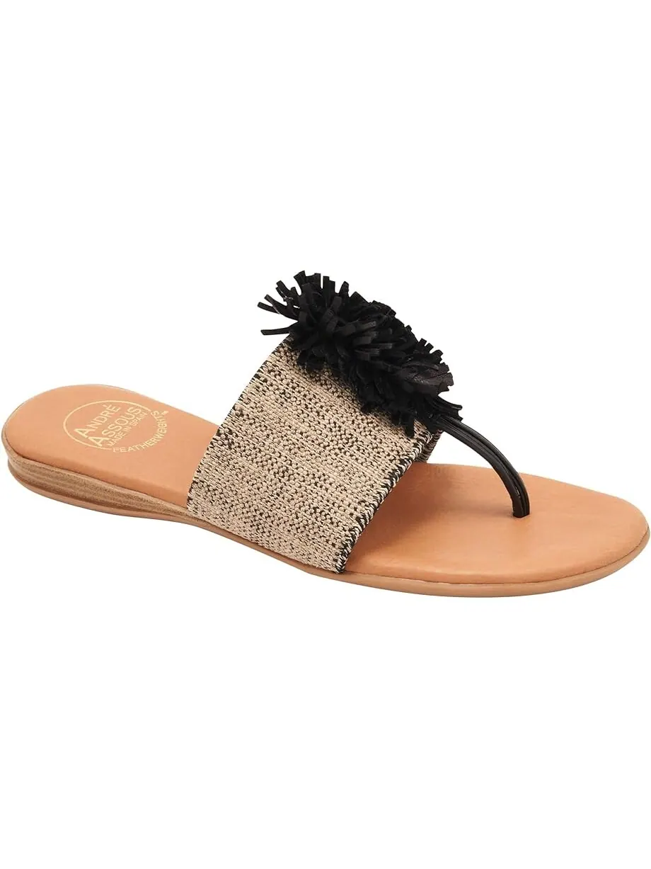 Сандалии Andre Assous Novalee Featherweight Sandal — изображение 1 из 4, черный/бежевый