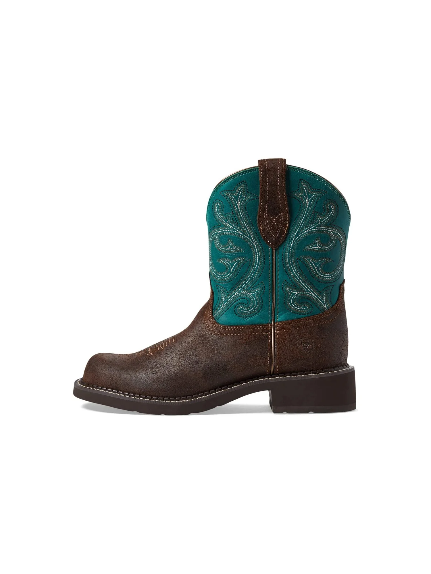 Ботинки женские Ariat Fatbaby Heritage в стиле вестерн — изображение 4 из 6, коричневый/зеленый