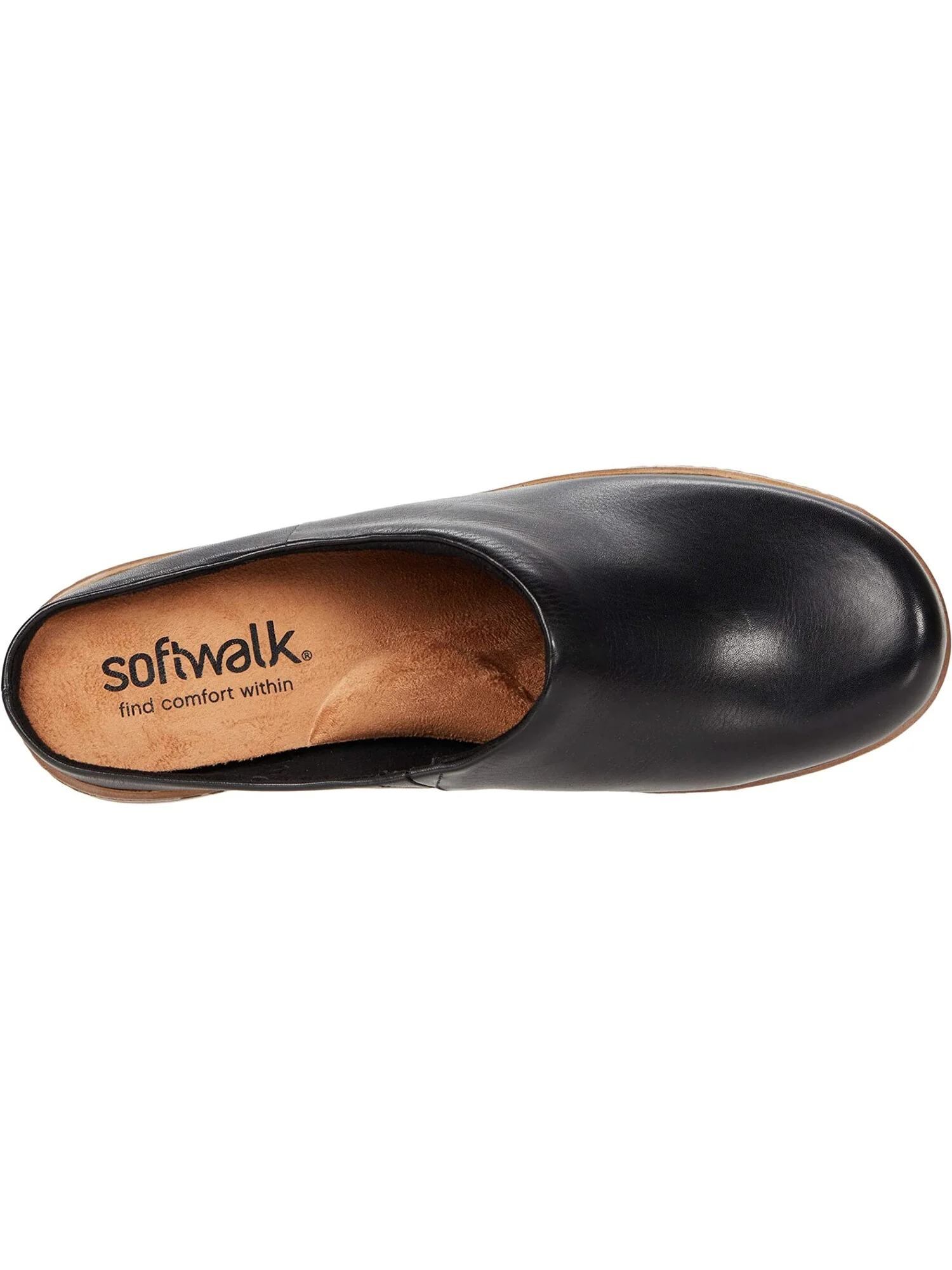 Туфли на плоской подошве Madison SoftWalk, кожа — черный