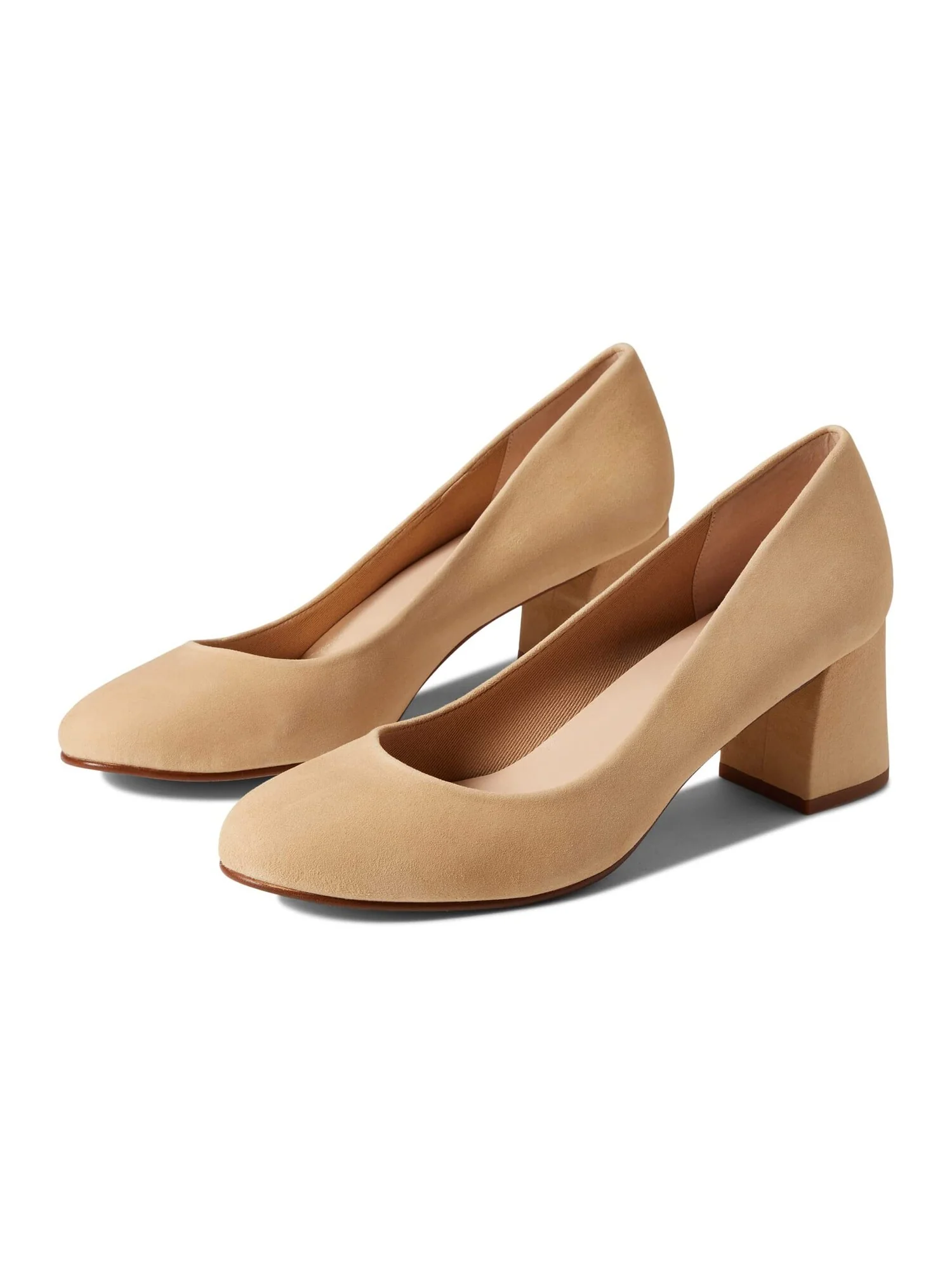 Туфли на каблуках Trance French Sole, замша — изображение 2 из 5, бежевый