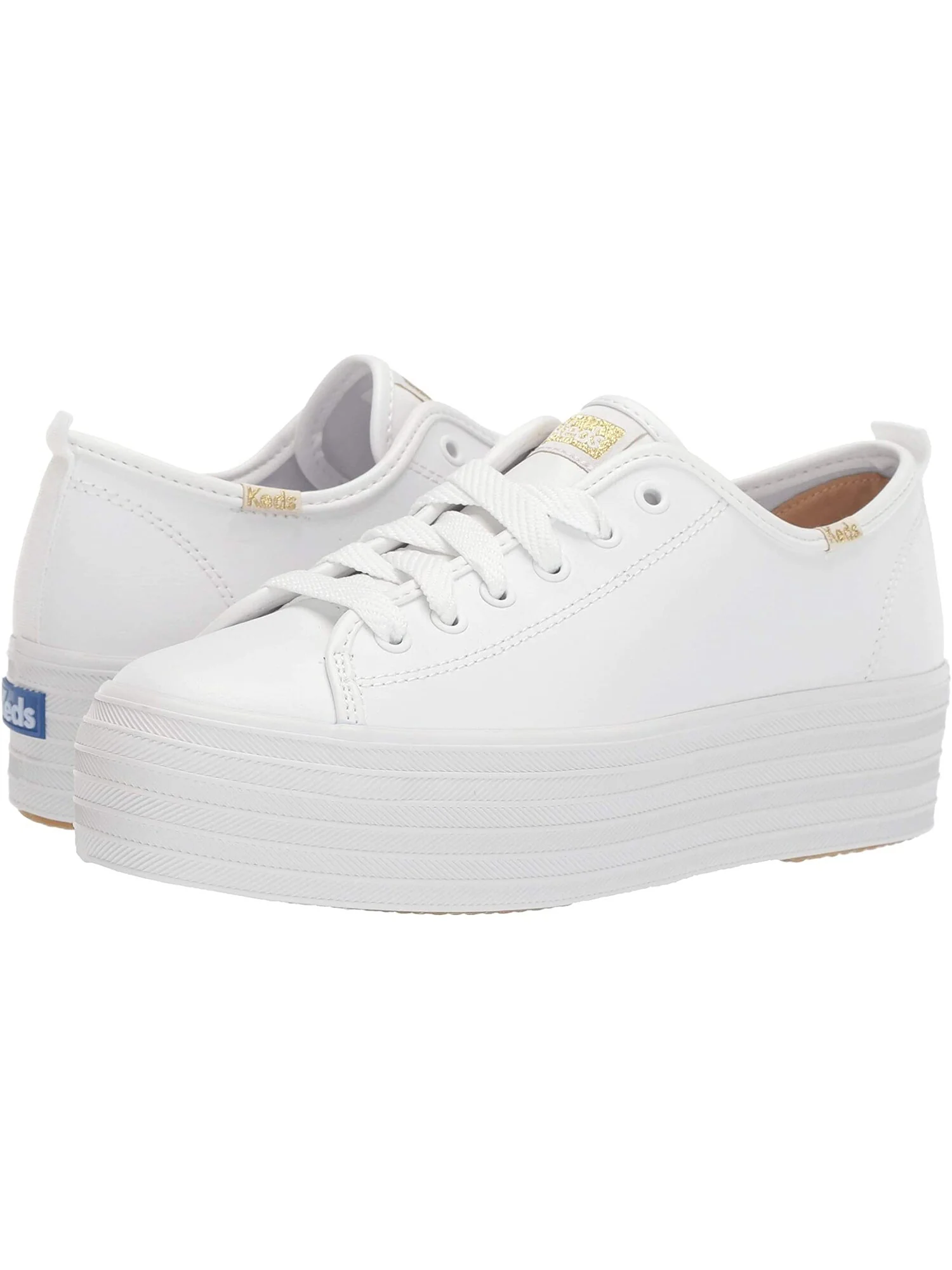 Кроссовки Triple Up Leather Keds, кожа — изображение 2 из 7, белый