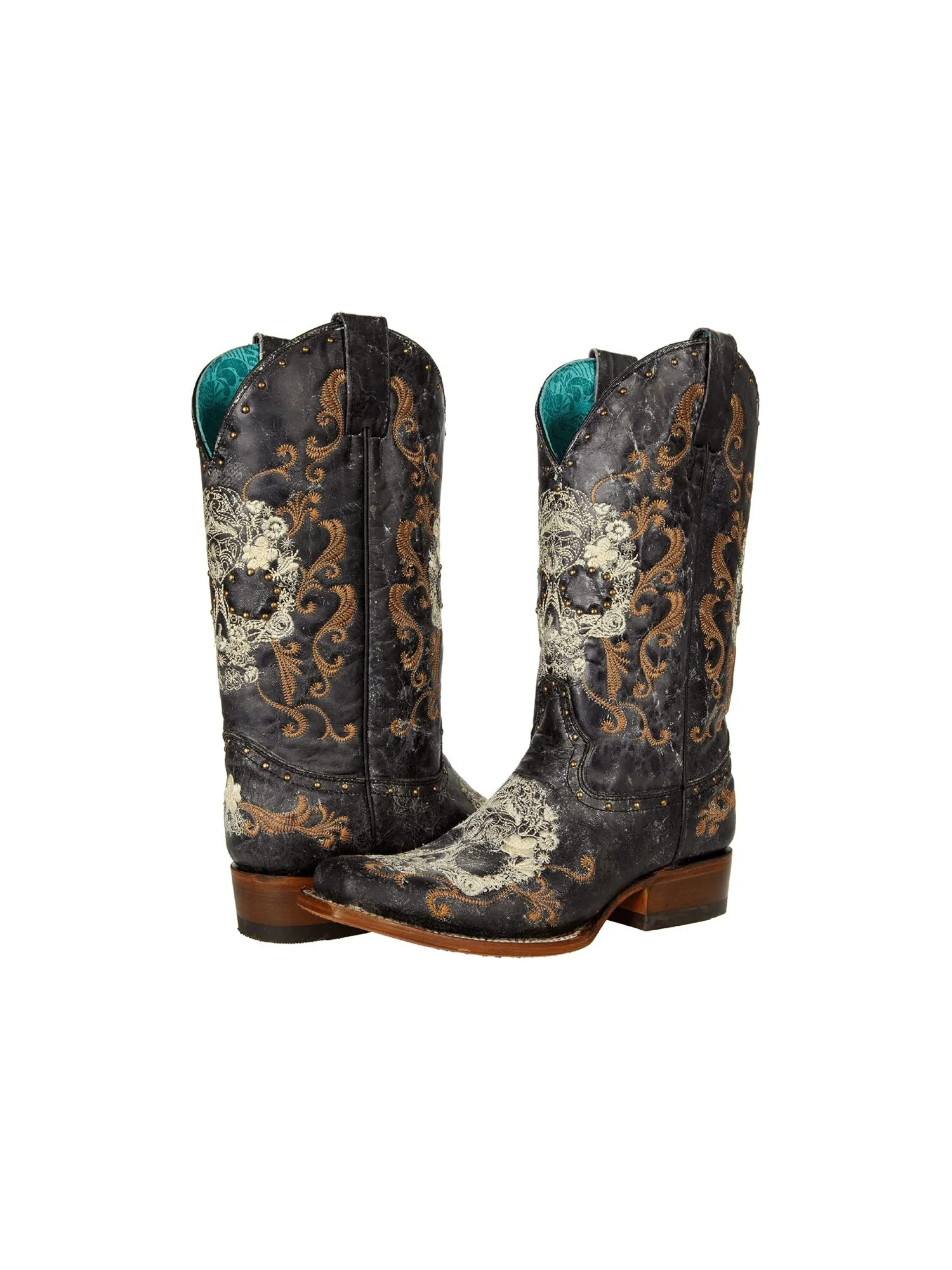 Ботинки женские Corral Boots Z5005 с вышивкой — изображение 2 из 6, белый