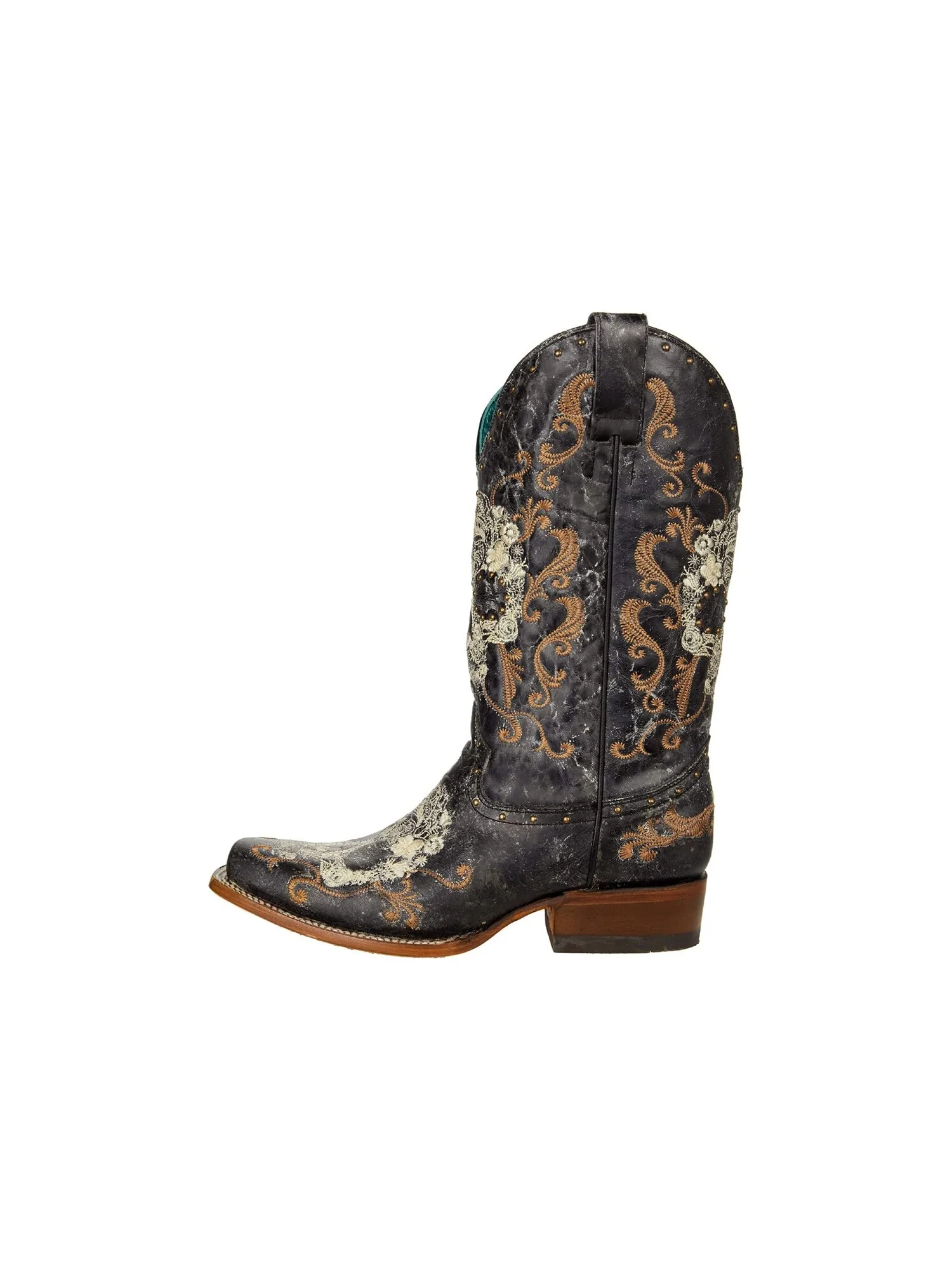 Ботинки женские Corral Boots Z5005 с вышивкой — изображение 4 из 6, белый