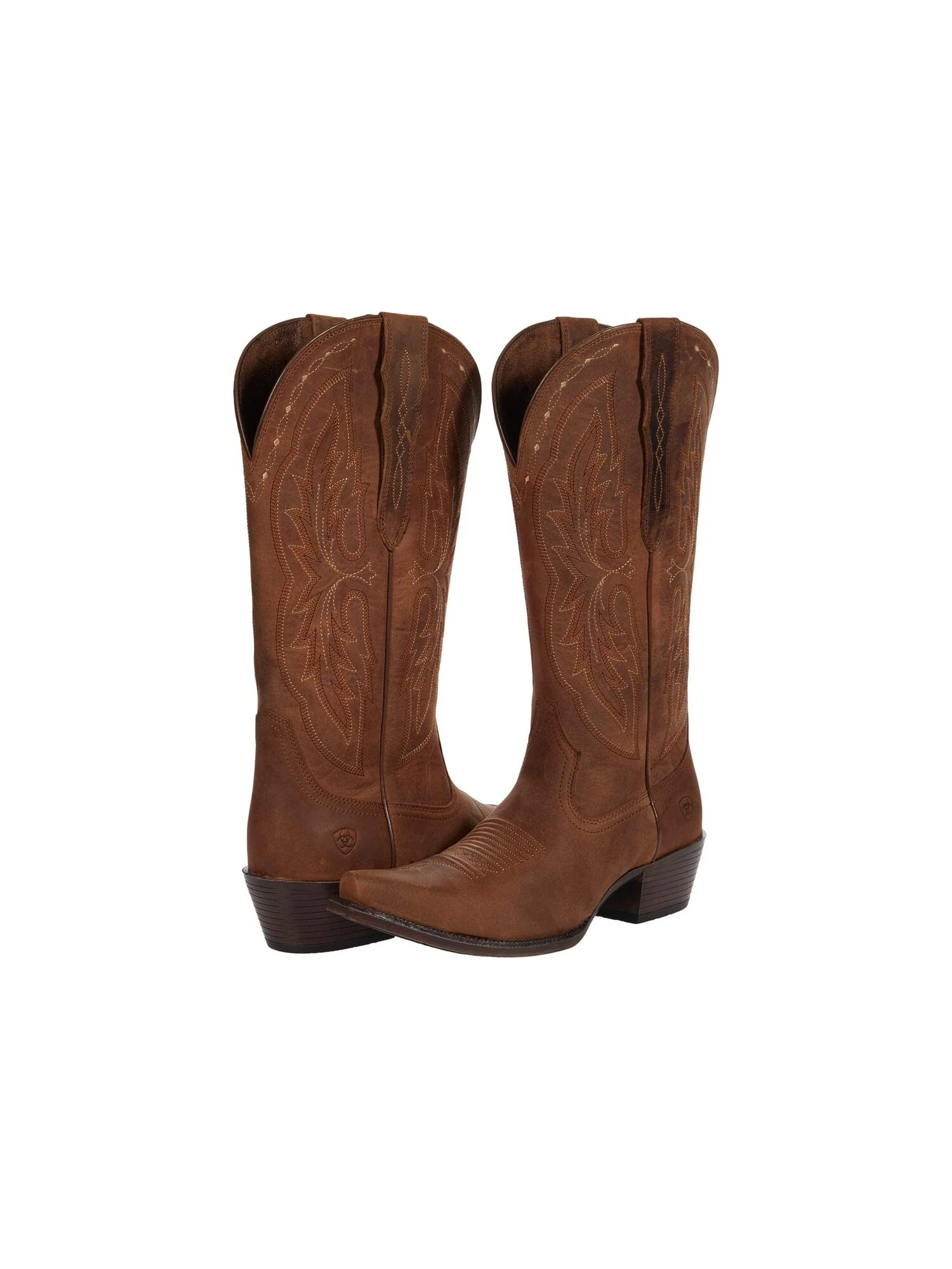 Сапоги женские Heritage X Toe Elastic Calf Ariat в западном стиле — изображение 2 из 6, коричневый