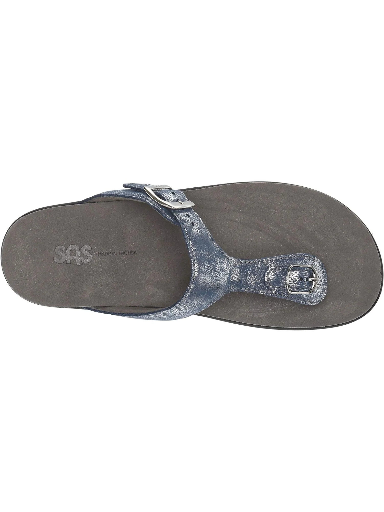 Сандалии SAS Sanibel Comfort Thong — изображение 1 из 3, серебристый/синий