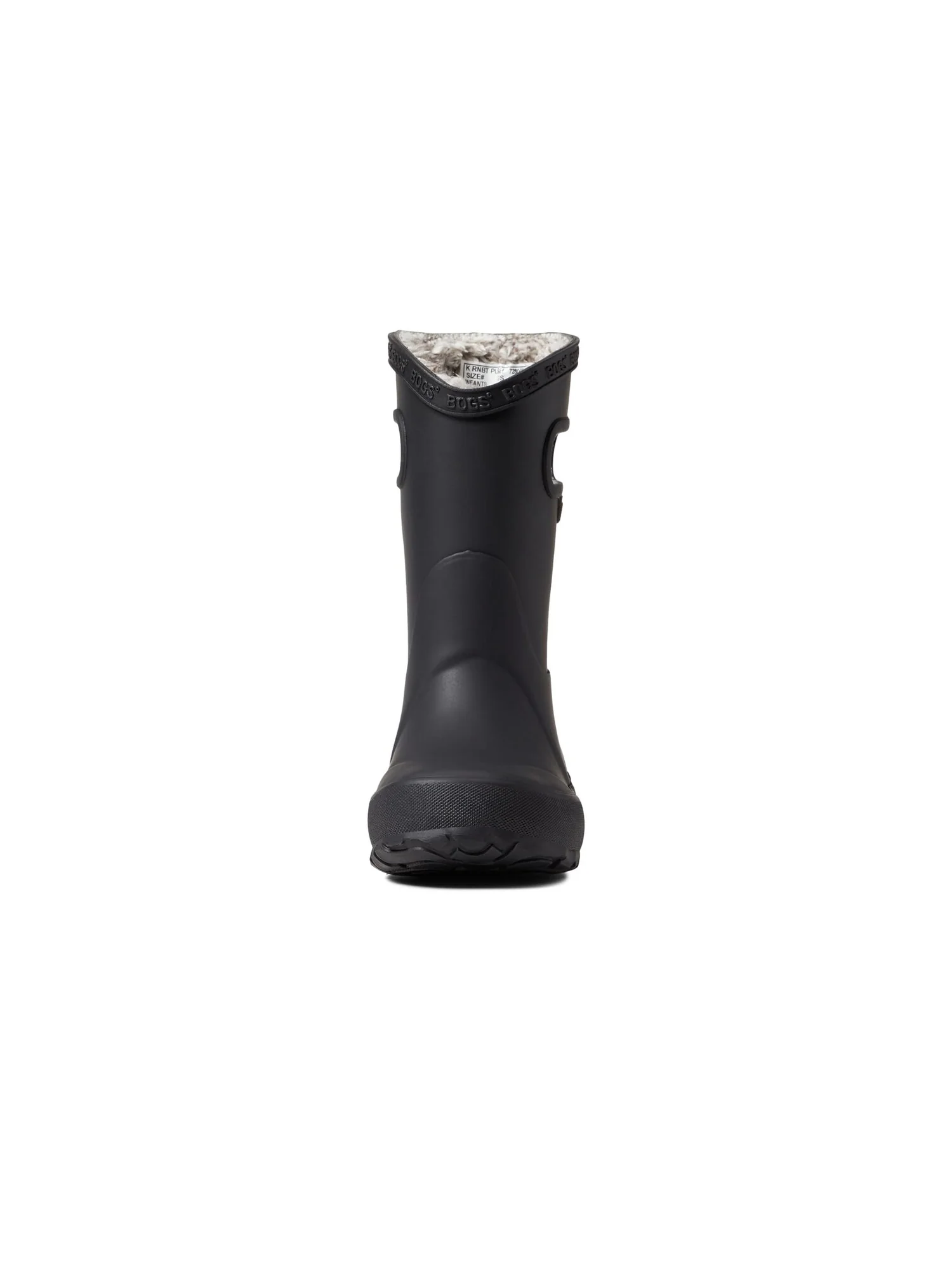 Ботинки Bogs Kids Rain Boot Plush (Toddler/Little Kid/Big Kid) — изображение 2 из 6, черный